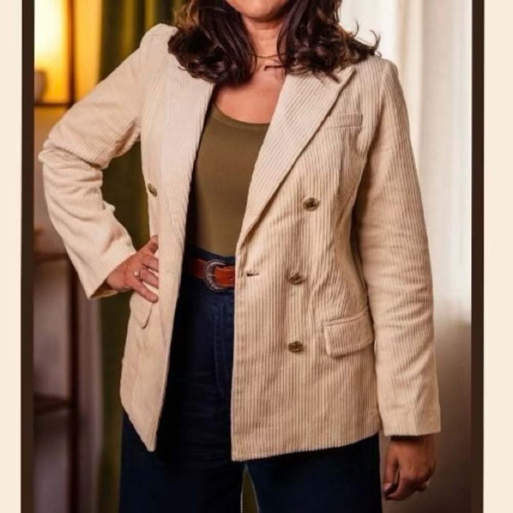Wild Fable Beige Corduroy Blazer